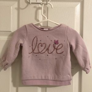Carter’s 12M Lavender Love Sweatshirt